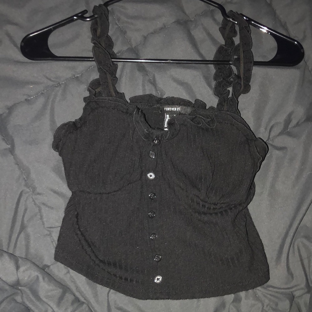 Black Button Up Tank